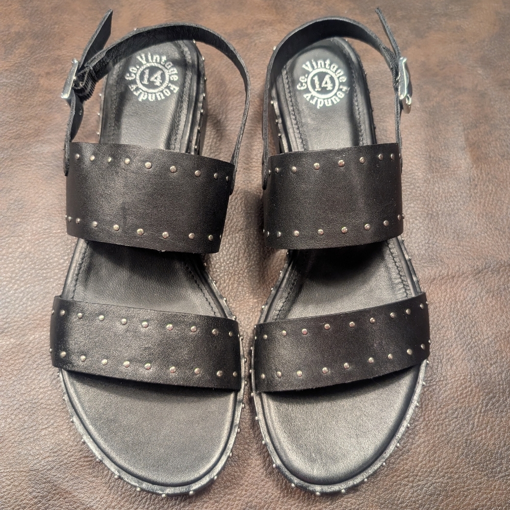 Vintage Foundry Co Linda Leather Studded Slingback Sandal Size 10 NIB - Picture 9 of 9